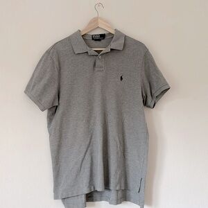 Polo Ralph Lauren 100%Cotton Gray pique short sleeved shirt men's Size XL